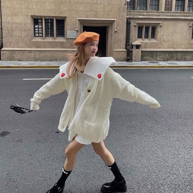 flower neck shirt dress