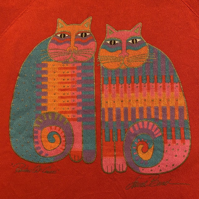 Laurel Burch 猫 ペイント スウェット ねこ ネコ Nitako