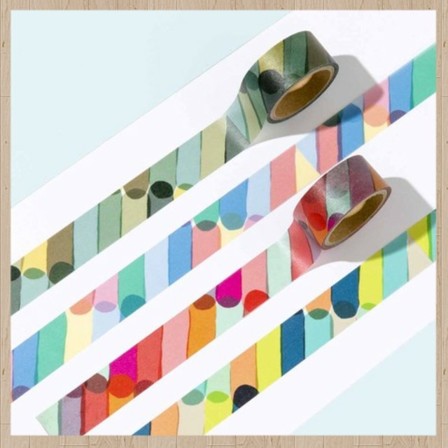 マスキングテープ Juiceｼﾘｰｽﾞ ｶﾗﾌﾙ おしゃれ ﾗｯﾋﾟﾝｸﾞﾉｰﾄ 空 Omokokoro