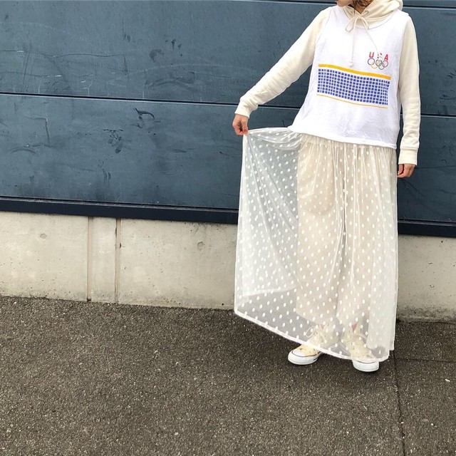 Us古着 チュールスカートドッキングワンピース 古着 リメイク Remake Akuronremake