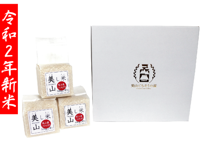 新米 美し米ご贈答用 美山産コシヒカリ2合×9個入り
