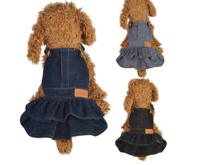 デニムサロペットスカート 犬服 ドッグウェア わんこ服 ペット服 ワンちゃん 可愛い デニム サロペット スカート Selectshop Kakao