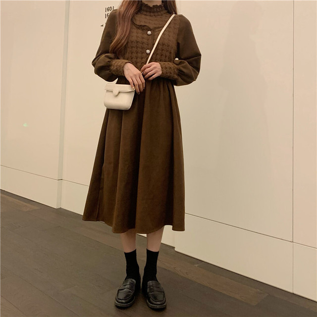 〈カフェシリーズ〉フレンチスリムワンピース【French slim one-piece】