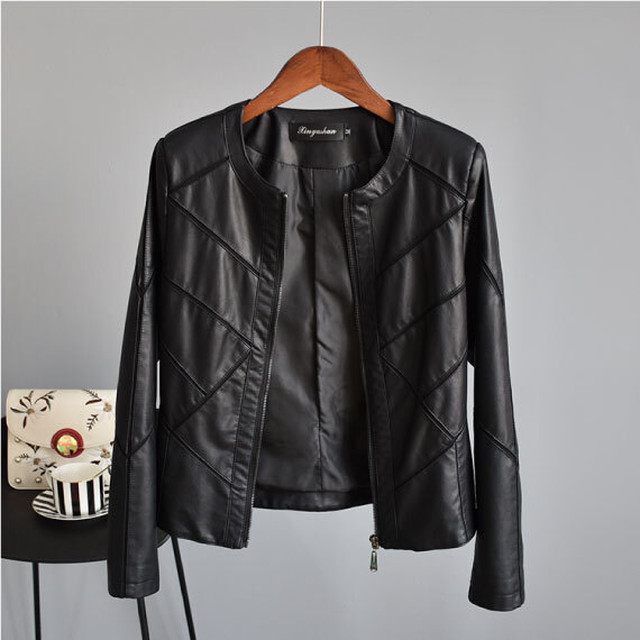 ジャケット ライダース ブラック 丸襟 レザー 大人 かわいい かっこいい Virtue