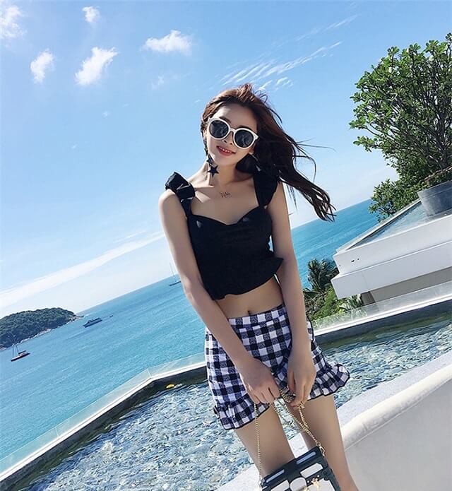 水着 レディース水着 ビキニ ビーチ 海 タンキニ セパレート スイムウェア 水泳 みずぎ ミズギ ママ水着 体型カバー セクシー パンツ ツービース セット水着 Ys0381 Fashion Mille