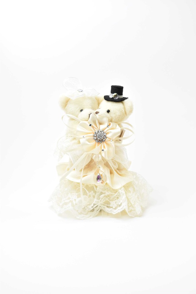 ウェルカムドール L テディベア 新郎新婦 ウェディング ぬいぐるみ かわいい くま ベアー 熊 結婚式 プレゼント お祝い ギフト ラブリーレース Lovely Lace