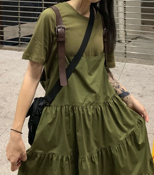 オールインワン セットアップ レディース 夏新作 サロペット ワンピース 半袖tシャツ レディース ワンピース ロング Jm5303 Dress No Sato