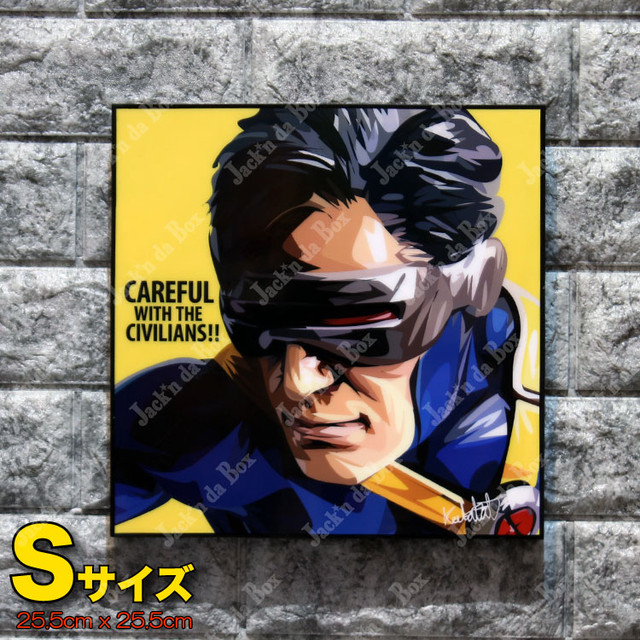 100 本物 Jack N Da Box 直営販売 Keetata Popart キータタット パネルアート X Men サイクロップス スコット アイブラスト マーベル コミック Marvel Jack N Da Box Popart