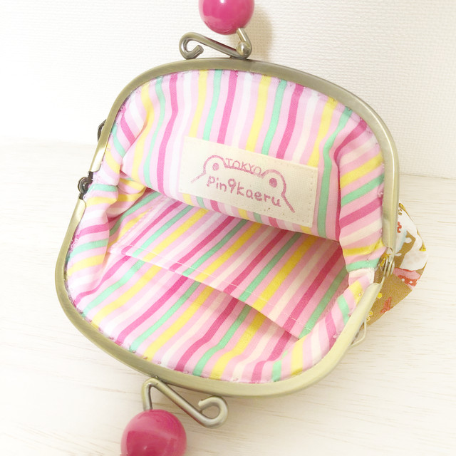 送料無料 あめ玉がまぐちポーチ Sweetsパンダちゃん Pin9kaeru東京アトリエ