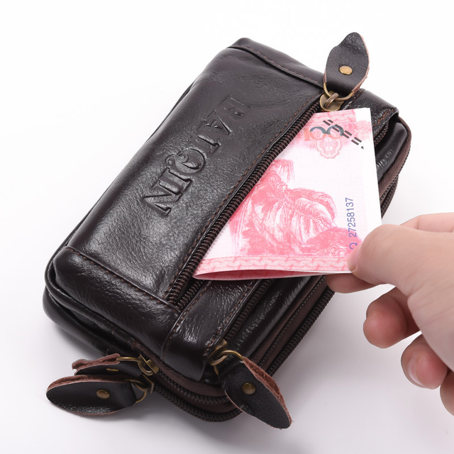 ウエストバッグ メンズ バッグ ファッション ポーチ レザー コインケース 財布 ウエストポーチ スマホ Iphone ブラウン Mcshop