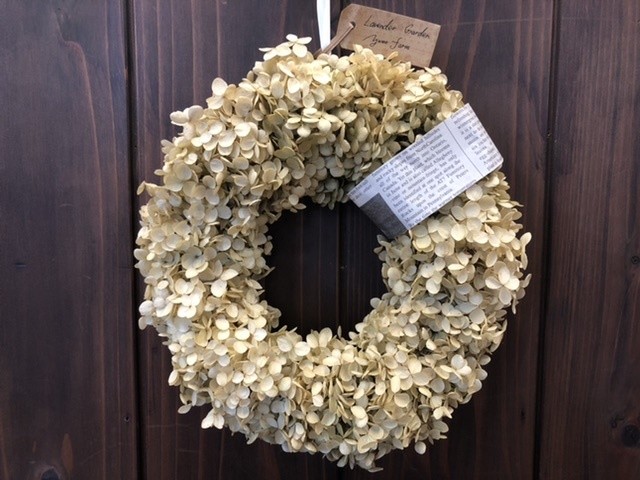 アンティークドライフラワーリース アジサイリース 夢農場 信州 安曇野 池田町