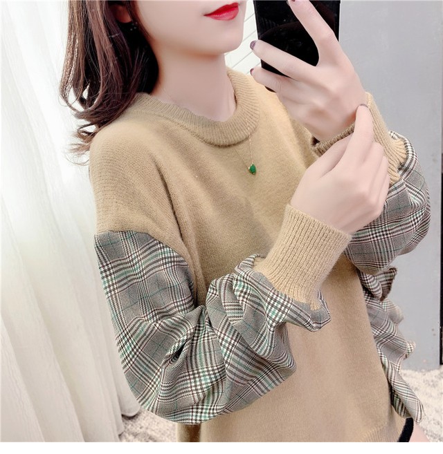 Newデザイン トップス レディース セッター 切り替え きれいめ 3色 Ins 1210 Ins Fashion ファッション専門店 可愛い 安心 素敵な商品を多数ご用意