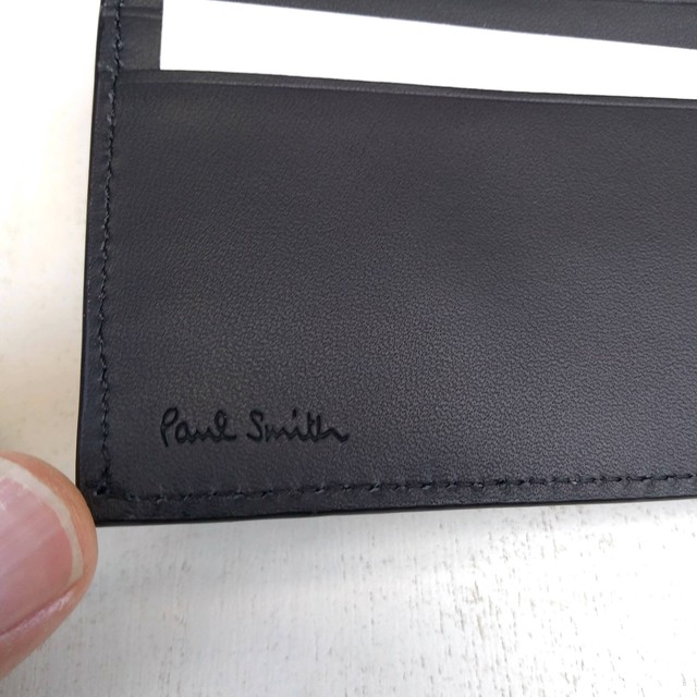 付属有 新品 ポールスミスpaul Smith カラーブロック レザー ウォレット 財布 黒 古着屋rainbowfield Since 06