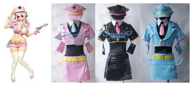 K32b すーぱーそに子 女子警察官 宇宙警察ver 風 手錠付き コスプレ衣装 ウィッグ コスプレ衣装 Cosplay コスチューム ハロウィン イベント ルガーノショップ