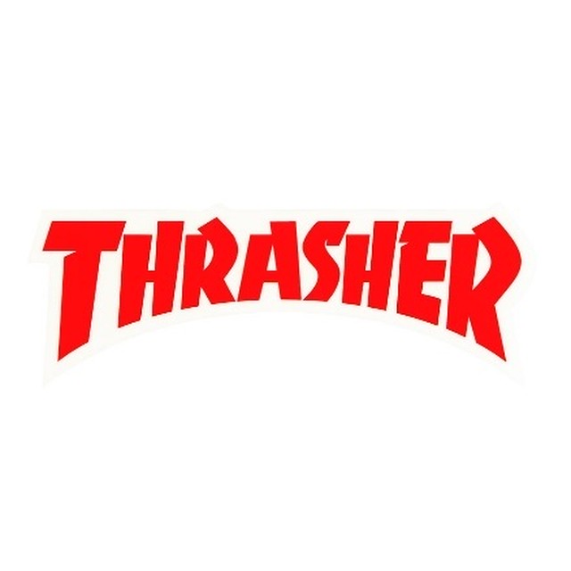 Thrasher Logo Die Cut Sticker Red スラッシャー ロゴ ダイ カット ステッカー レッド Pretzels Skateboard And Culture