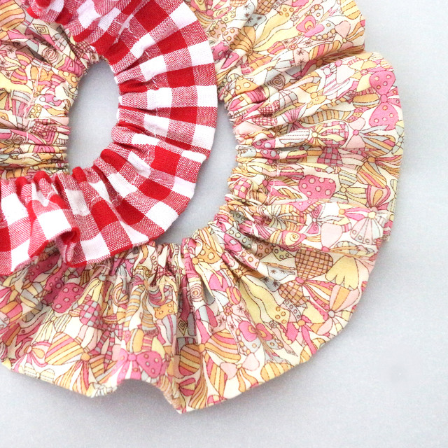 猫 首輪 シュシュタイプ ピンク 小花 G1 1 猫と猫好きのためのお店 Reposer ルポゼ