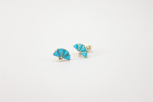 インディアンジュエリー ズニ ターコイズ ピアス Turquoise Pierce シルバー Silver925 Ij Shop7