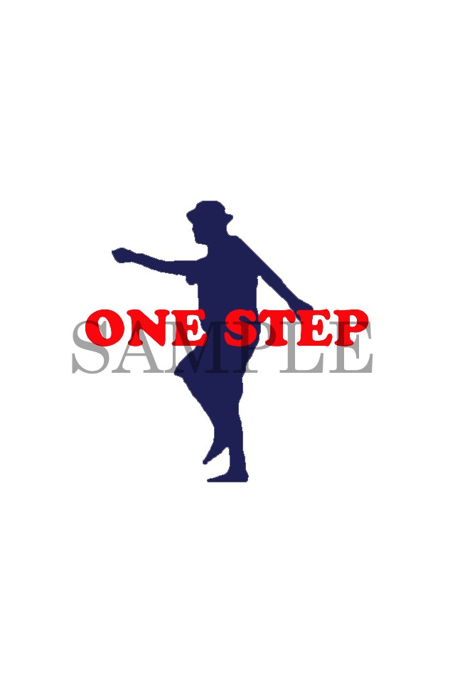 スマートフォン待ち受け画面オリジナルロゴ One Step 筆文字shop Hakusyu
