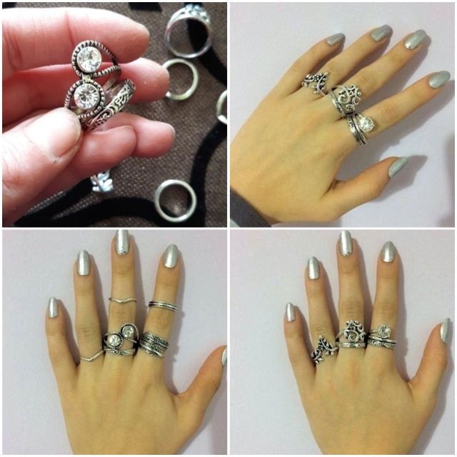 送料無料 指輪 レディース メンズ リング まとめて8点セット 指輪セット リングセット 指輪 シルバー アジアンリング 可愛い Favoriteselect