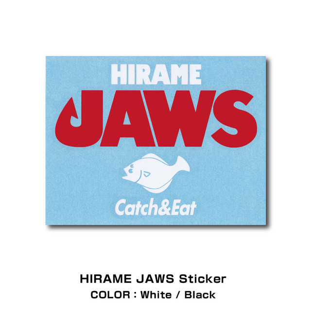 Catch Eat Hirame Jaws ステッカー 釣り フィッシング サーフフィッシング ルアーフィッシング 釣り女子 釣りガール ヒラメ シーバス ブリ マゴチ ワラサ シール カッティングステッカー Catch Eat Shop