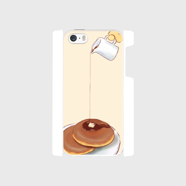 パンケーキと犬iphoneケース 表面印刷 パクチーペイントマート
