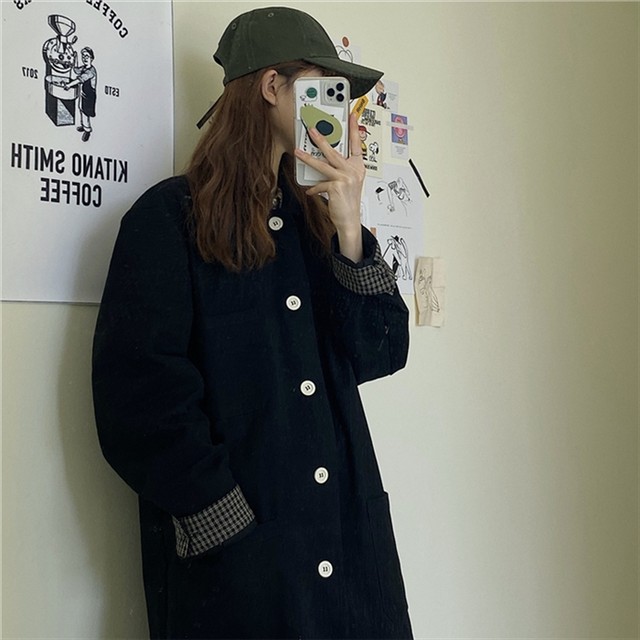 ミドル丈 チェスターコート 無地 オーバーサイズ ドロップショルダー 大きめボタン ライトアウター カジュアル メンズライク レディース デート アウター 大人可愛い 10代 代 30代 40代 取寄 発送目安14 21日営業日 Laff Store 会社情報 納期の確認をお願い