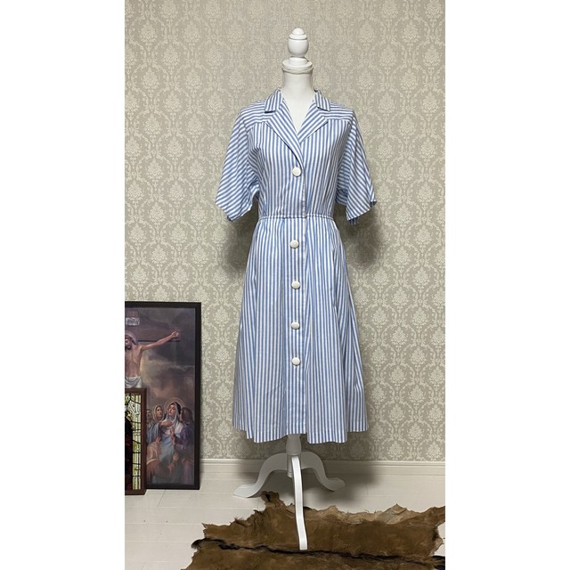 Made In Usa ストライプ カシュクール ワンピース 古着 閉店セールmax80 Off 古着屋 Bianca Vintage Limited Shop