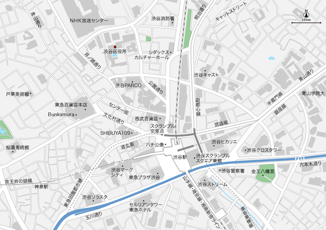 東京 渋谷 Pdfデータ マップ作成素材 地図素材をダウンロードにて販売するお店 今八商店