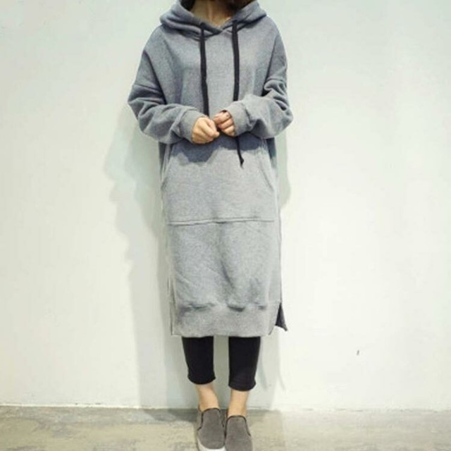全6色 8サイズ ロングパーカーワンピース ワンピース パーカーワンピース ロング丈 プルオーバー カジュアルワンピース フード付き 秋冬 ゆったり 体型カバー 無地 Mina044 矢杉光