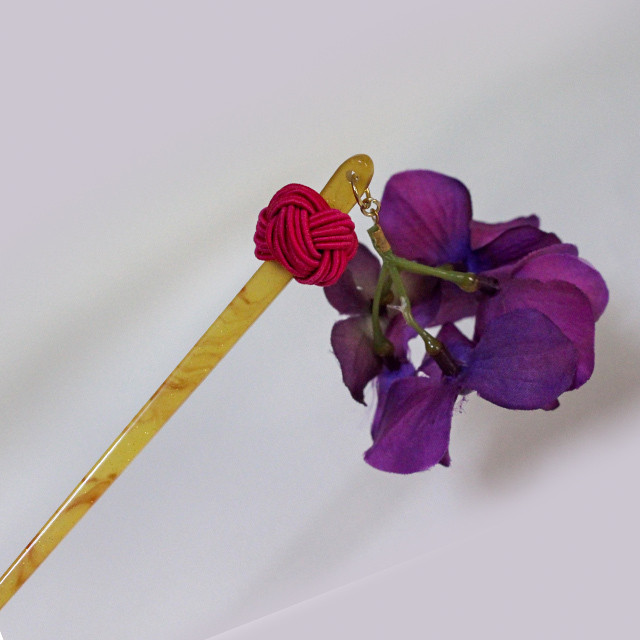 【suifuyouコラボ商品】紫陽花と玉結びのかんざし2(現品限り)