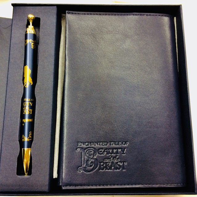 C227 東京ディズニーランド 美女と野獣 ブックカバー ボールペン 非売品 新エリアオープン記念品 Topboyccc