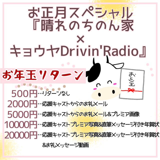 新年ライブイベント限定 00円 お年玉投げ銭 Actoring Be