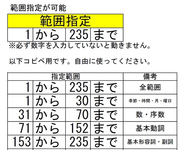 英単語テスト 中学基本英単語ランダムテスト 月 曜日 数 季節 基本動詞など フジオtv Shop