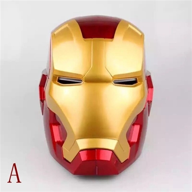 マーベル ヒーロー アベンジャーズ ワンタッチオープン 本格的な1 1モデル アイアンマンヘルメット マスク レプリカ ハロウィン コスプレ Real Cosplay
