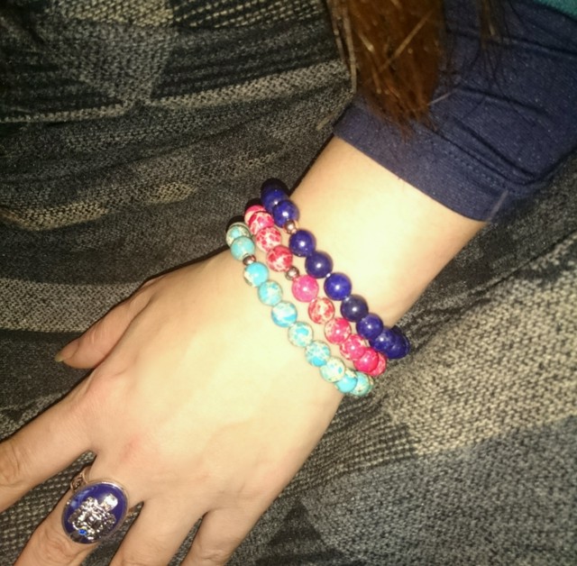 天然石ブレスレット 手作りアクセサリー ターコイズ練り石 大人の天然石 アクセサリー材料パーツshop ぶらんぴじゃっと