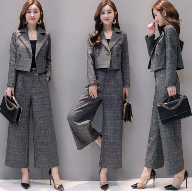 セットアップ レディース パンツスーツ ワイドパンツ パンツドレス 結婚式 入学式 スーツ ママスーツ ビジネス Dailymode11