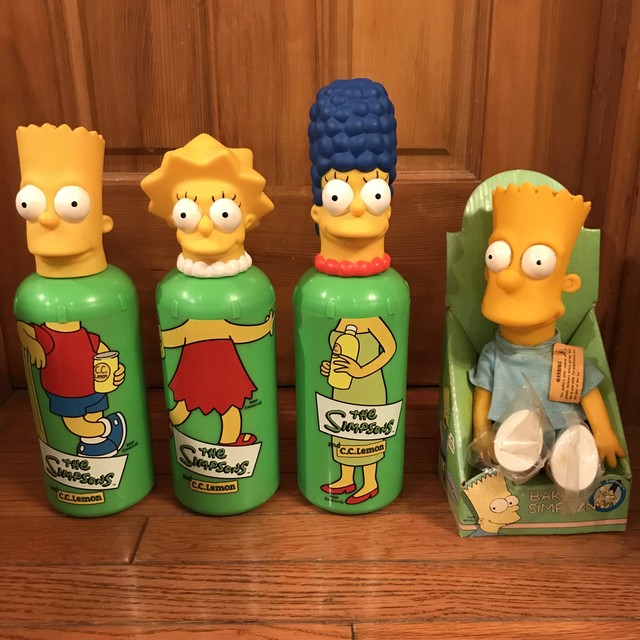 シンプソンズ C C Lemon 水筒 ボトル ソフビ人形 4点セット Simpsons Bottles 輸入雑貨 Honey Antique ヴィンテージ アメリカン雑貨 アンティーク アメトイ インテリア小物 ミールトイのお店