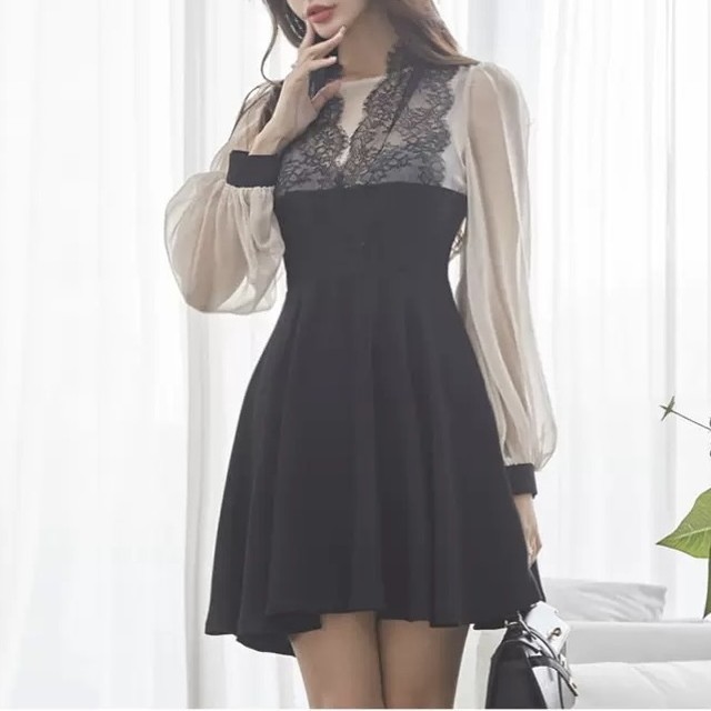 Elegantレース シースルーワンピ Selectshop Lumignon