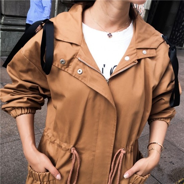 ウィンドブレーカー マウンテンパーカー ジャケット コート レディース 秋冬 おしゃれ 着痩せ ゆったり シルエット ロング丈 Shopmall To You