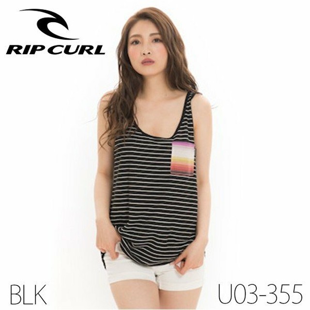U03 355 リップカール タンクトップ レディース コーデ 重ね着 ブラック 黒 ホワイト 白 Sayulita Tank Rip Curl Beachdays Okinawa
