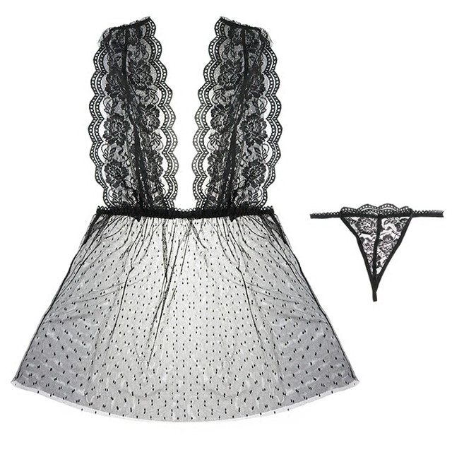 セクシーランジェリー ワンピース 透け感レース エプロン風 紐パン ドット 花柄 レース 大胆 夜 大人 勝負下着 10代 代 30代 40代 裸にエプロン 刺激的 エロ アダルト Adaruto Laff Store ラフストア セクシーランジェリー 下着 インナー ショーツ ブラ