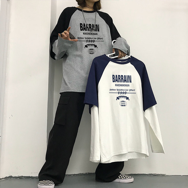 大きいサイズ レディース トップス 春秋 ｔシャツ 長袖 ラウンドネック 重ね着風 プルオーバー ロンｔ オーバーサイズ ロゴ プリント シンプル カジュアル おしゃれ メンズライク スポーティー お出かけ デート 通学 キャンパス スポーツ アウトドア 普段着 ホワイト