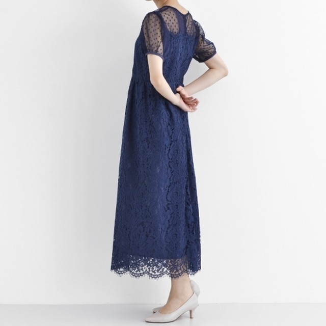 結婚式 二次会 パーティー ドレス レース ロングワンピース メルロー プリュス Mejelly Dress Shop