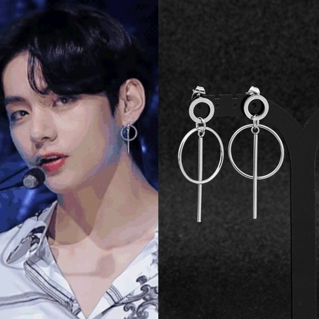 Bts V テヒョン テテ 着用モデル リングボウ ピアス イヤリング 2pc 1pair 日本未入荷アクセサリー Leadhope