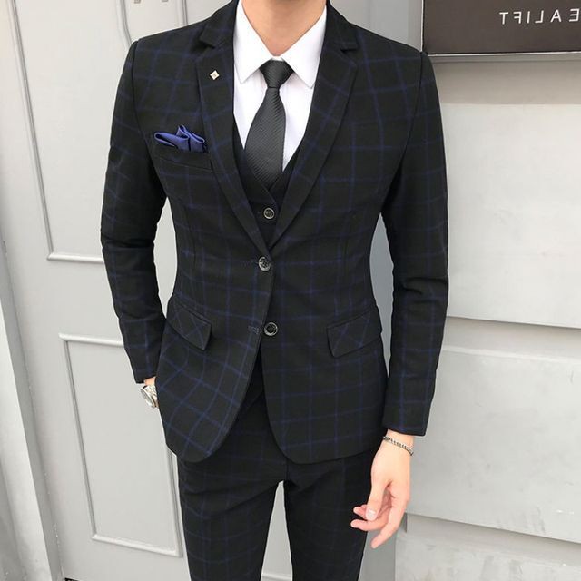 予約販売 メンズ スーツ チェック ジャケット パンツ セット セットアップ パーティ 二次会 同窓会 結婚式 韓国 トレンド M L Xl 2xl 3xl 4xl Favoriteselect
