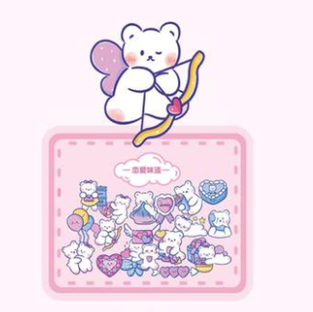 シール フレークシール ステッカー デコ コラージュ 海外シール可愛い くま ファンシー Stationery Planet