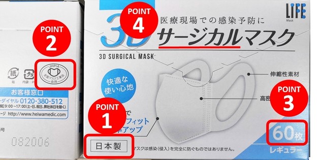 日本製 3dサージカルマスク 60枚入 レギュラー 小さめ 正直薬局