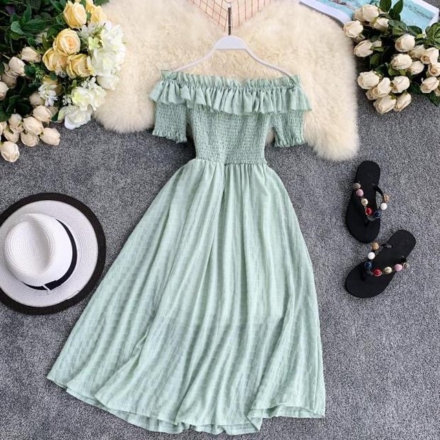 No 524 レディース オフショルダー シフォンワンピース フリル フェミニン 透け感 おしゃれ 春夏 韓国ファッション 韓国のプチプラレディース 子供服ショップ Sourire No 524 レディース オフショルダー シフォンワンピース フリル フェミニン 透け感 おしゃれ 春夏 韓国ファッション 韓国のプチプラレディース 子供服ショップ Sourire