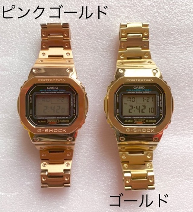 カシオ Gショック Dw 5600 メタル ベルト ベゼル ピンクゴールド Chang