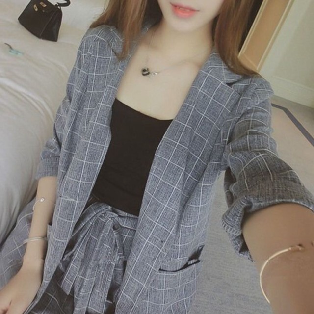 セットアップ スーツ ジャケット ショートパンツ 大きいサイズ 春 夏 秋 カジュアルスーツ 韓国 オルチャン プチプラ 安い 87 Happinessshop ハピネスショップ レディース ファッション アイテム トレンド